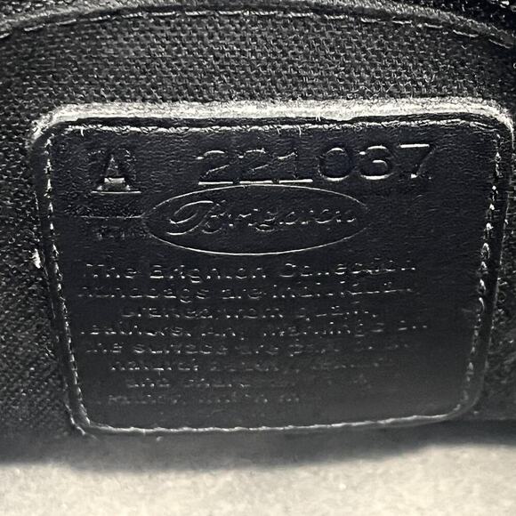 Brighton Leather Shoulder Bag Womens Black Brown Croc Trim Braided Strap 221067 - Picture 11 of 11